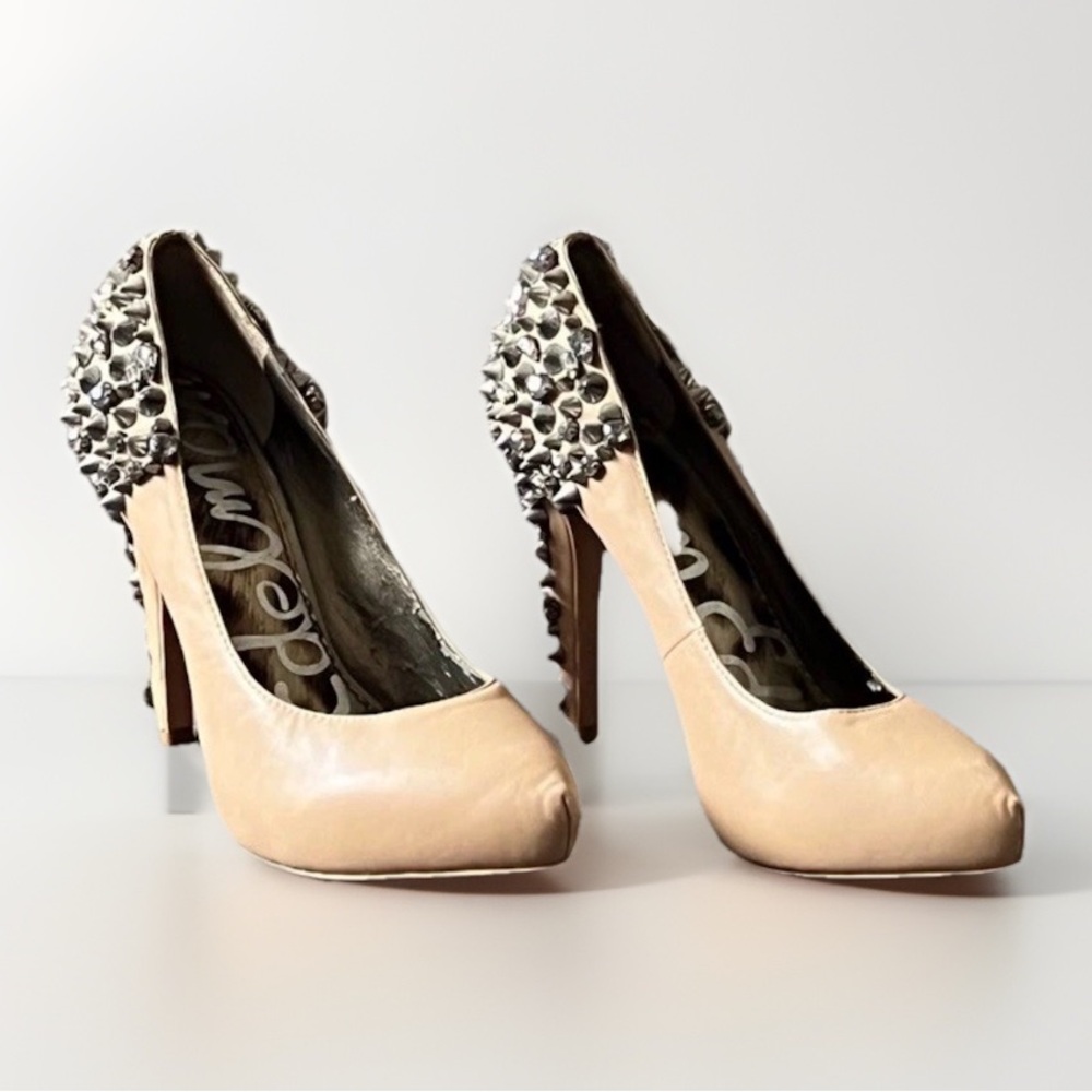 Sam Edelman LORISSA Leather Studded Heels - Picture 3 of 9